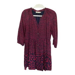 Vineyard Vines Leopard Tiered Dress M
